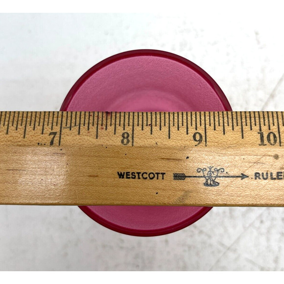 Set of 4 Cranberry Wine Cocktail Plastic Glasses Collectible Beverageware 4 3/8" - Picture 5 of 8